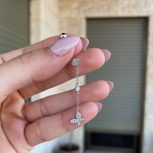 Dangling Butterfly Belly Ring