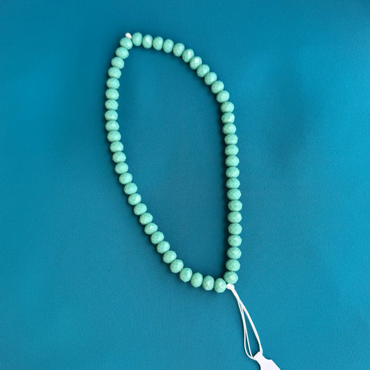 Turquoise Crystals Short Mobile Strap