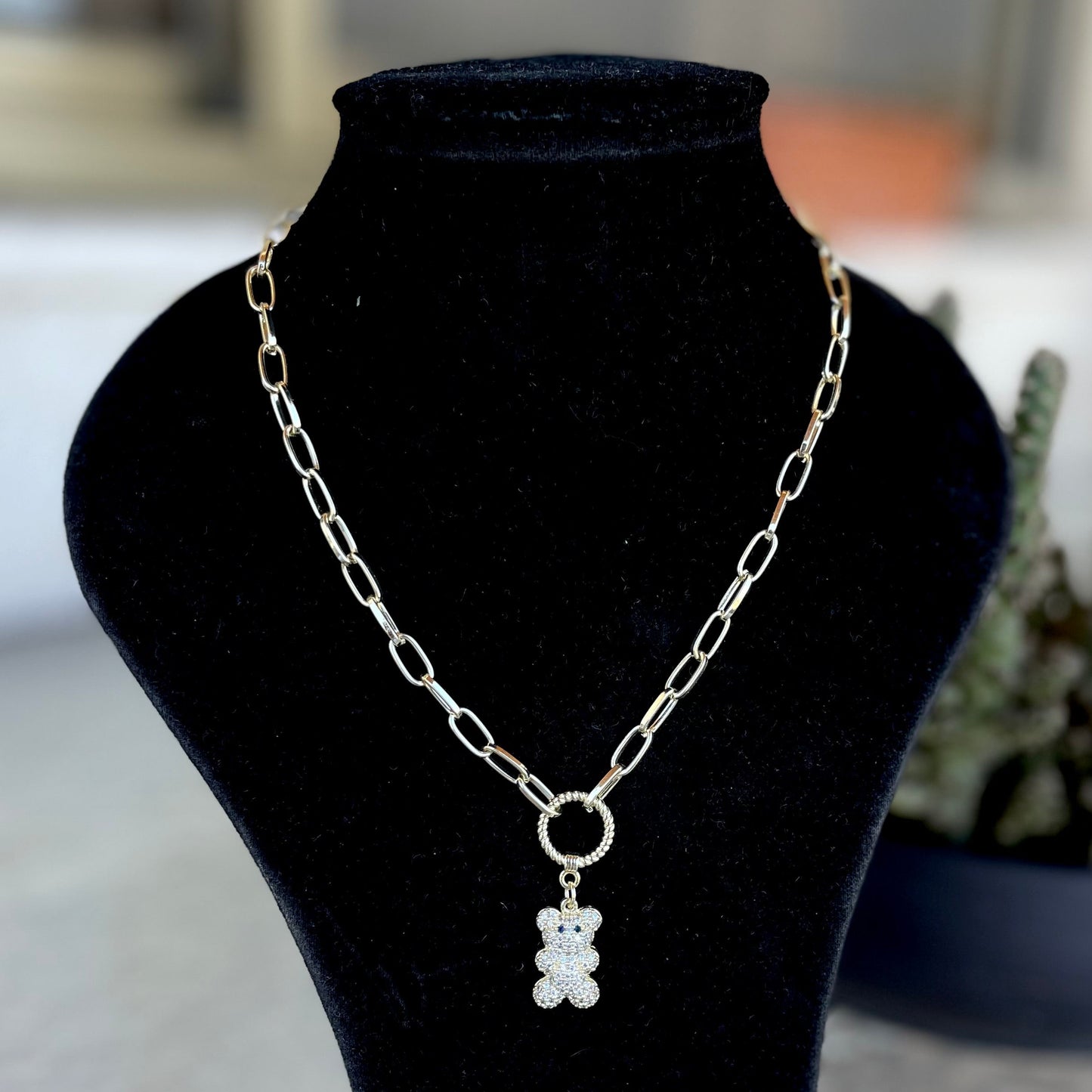 Teddy Bear Chain Necklace