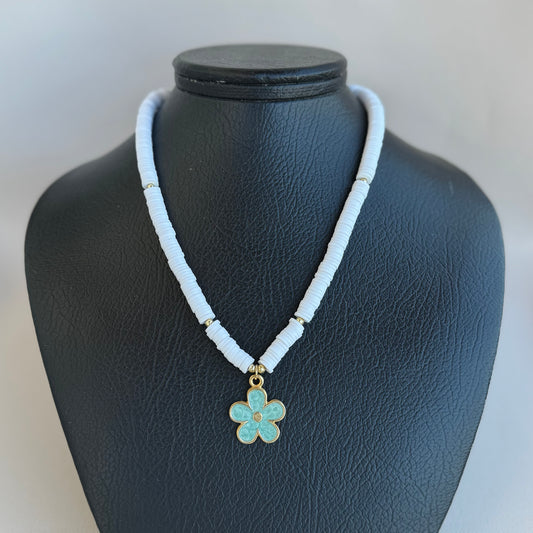 Blue Flower Candy Necklace