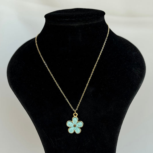 Blue Flower Necklace