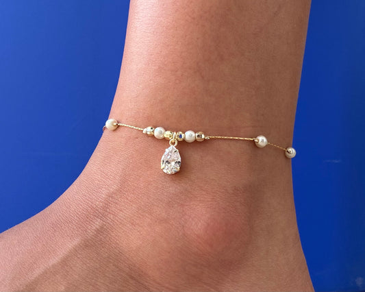 Pearl Drop Pearlina Anklet