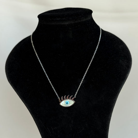 Lashed Evil Eye Necklace