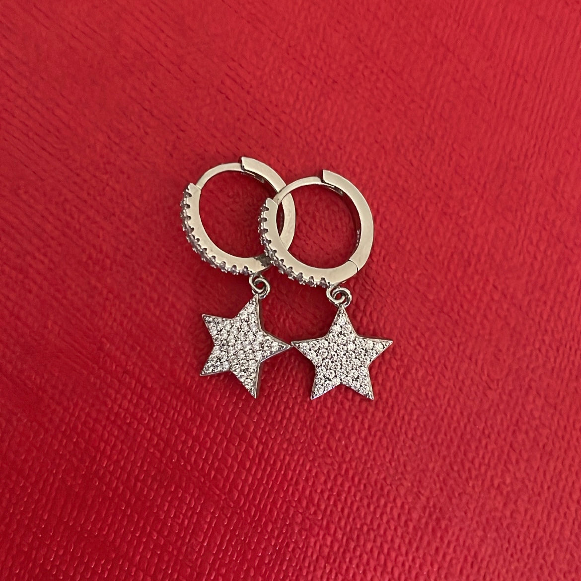 Studded Star Hoop