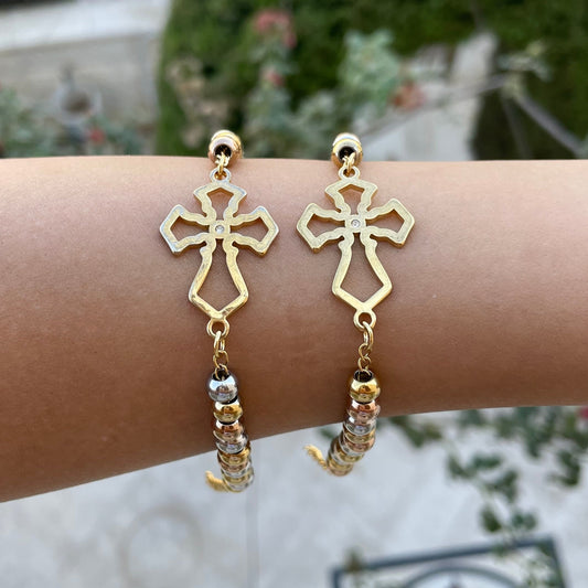 Triple Color Cross Bracelet