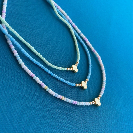 Tiny Hamsa Beaded Choker