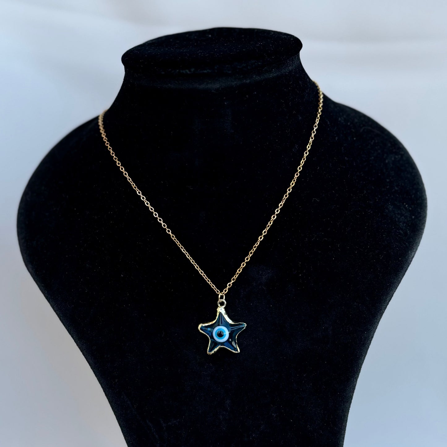 Glass Star Evil Eye Necklace