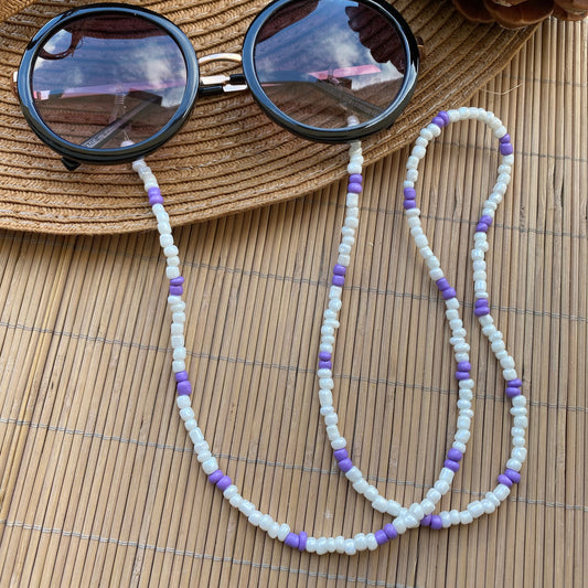 White N’ Purple Glasses Strap