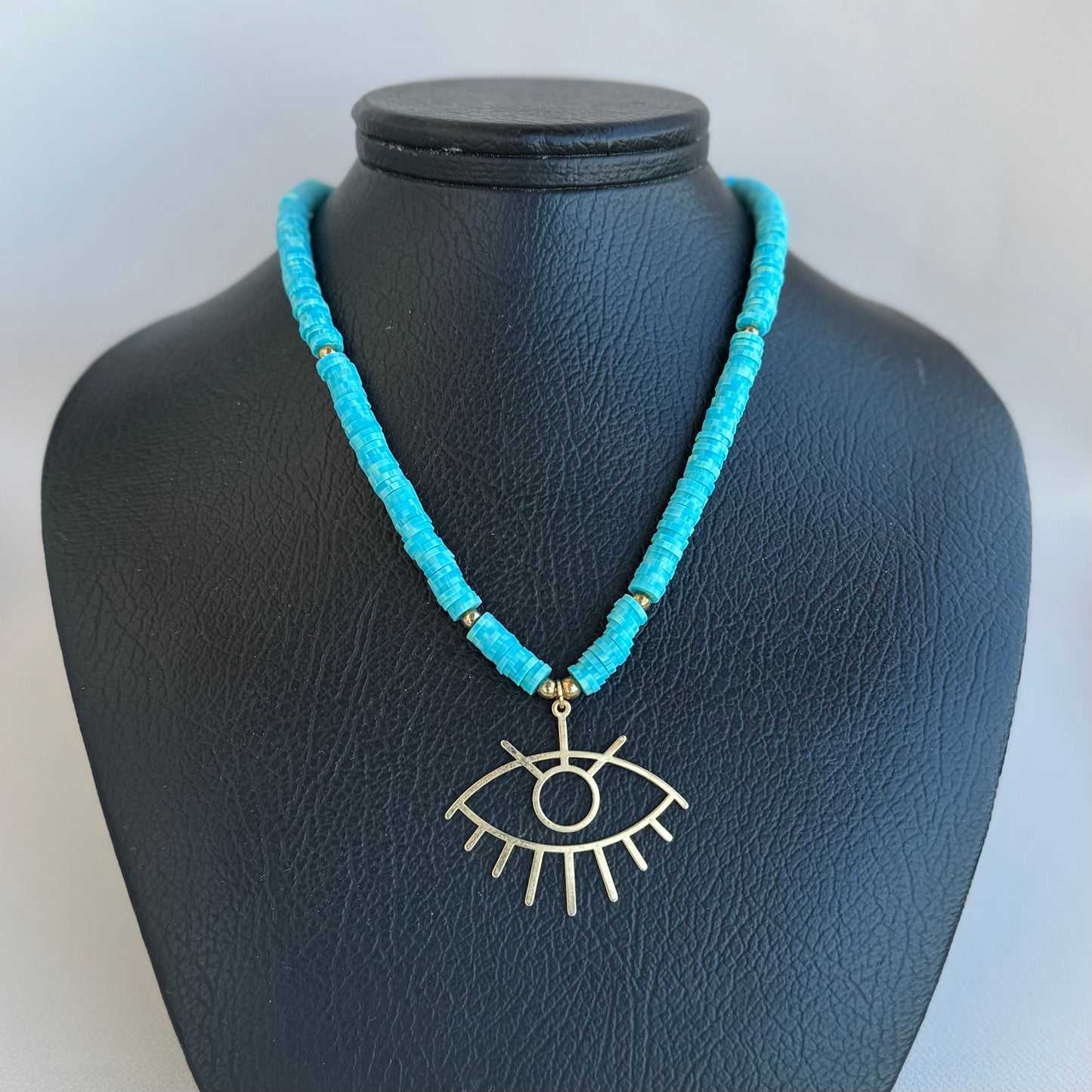 Outlined Starburst Evil Eye Candy Necklace