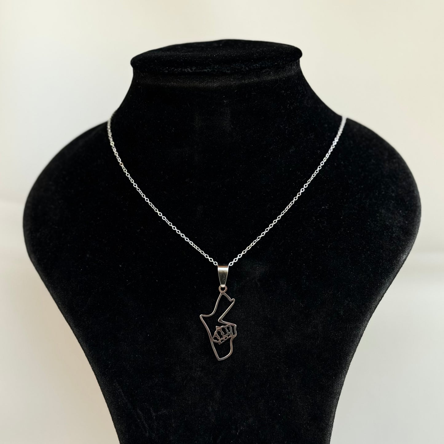 Jordan Map with Hashemite Crown Necklace
