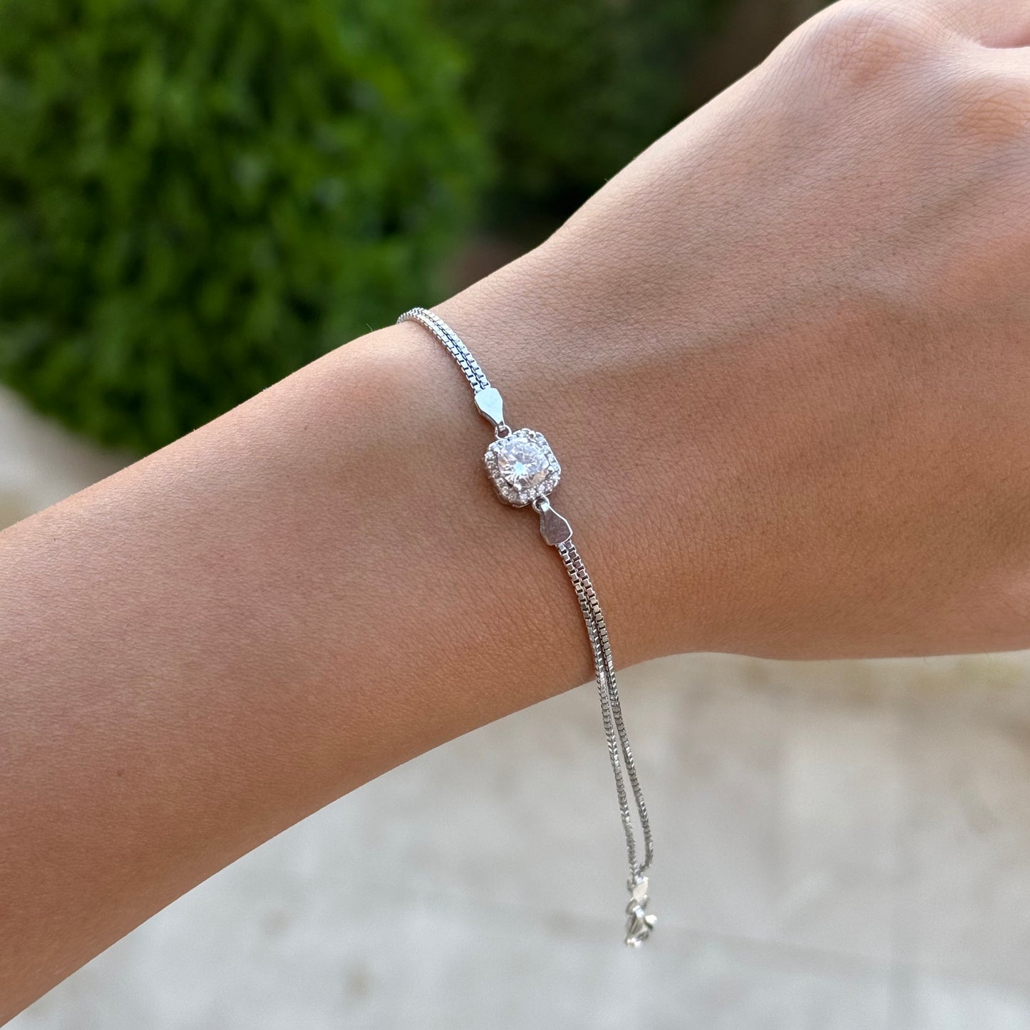 Square Solitaire Bracelet