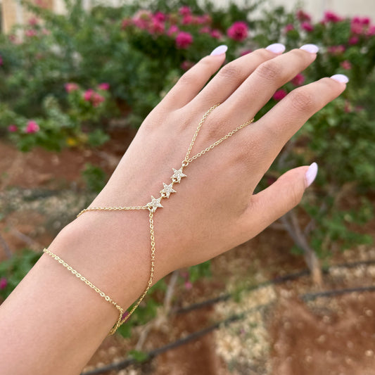 Studded Stars Hand Chain