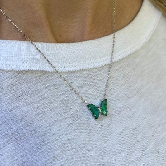 Glass Butterfly Necklace