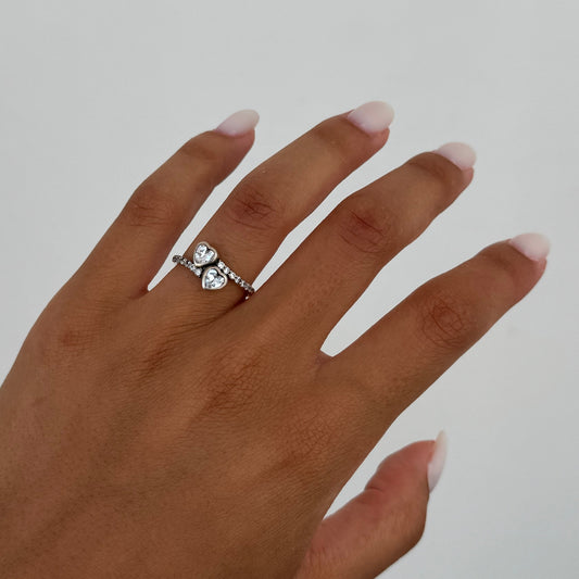 Double Hearts Ring