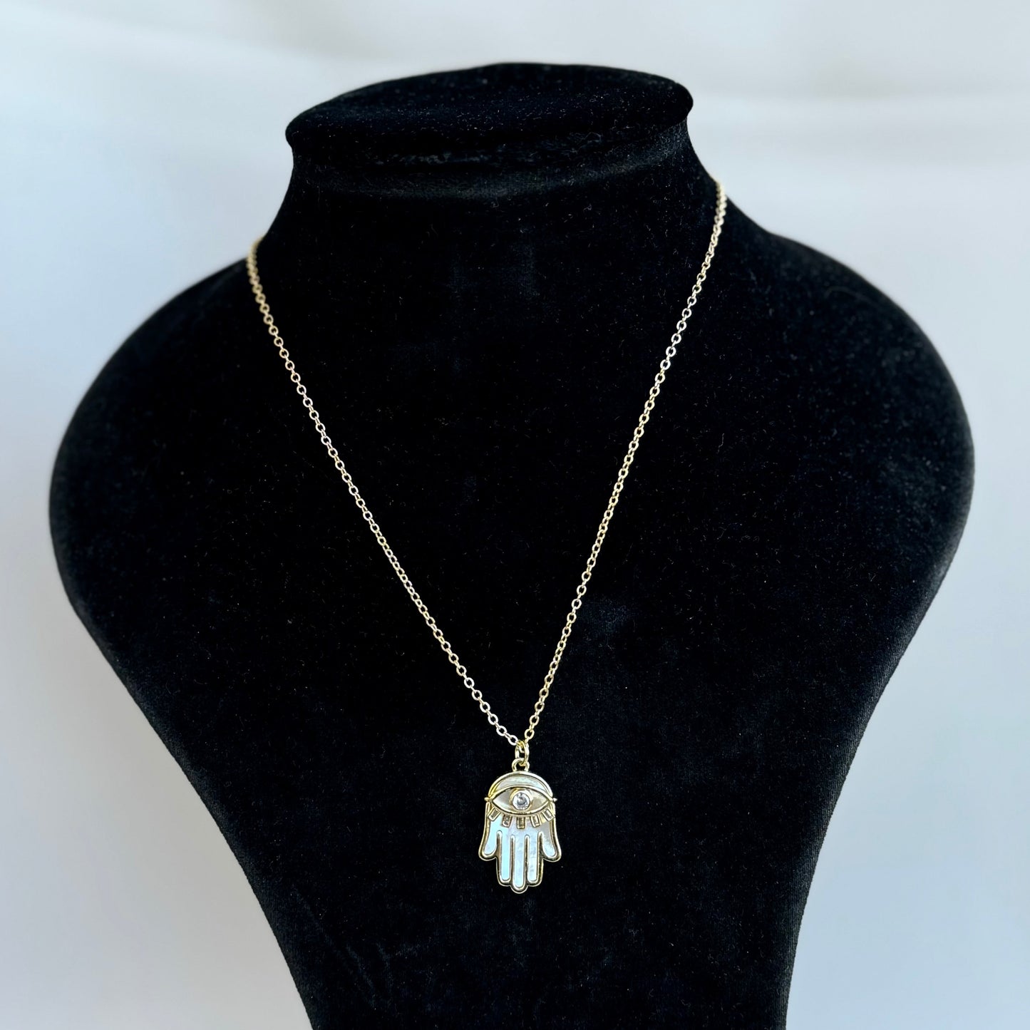 Double-Faced Evil Eye Hamsa Necklace